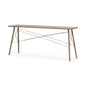 66" Brown Solid Wood Console Table
