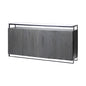18" Black And Gray Solid Wood Sideboard