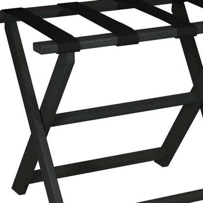 Portaequipajes plegable ecológico negro con correas negras