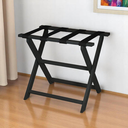 Portaequipajes plegable ecológico negro con correas negras