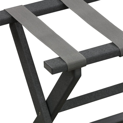 Portaequipajes plegable ecológico gris oscuro con correas grises