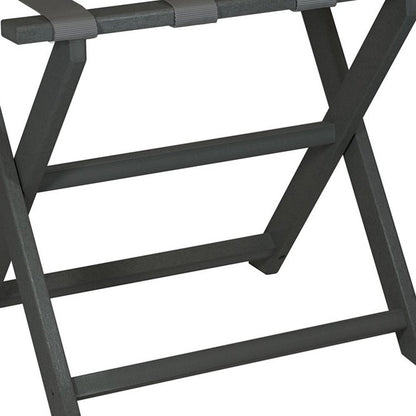 Portaequipajes plegable ecológico gris oscuro con correas grises