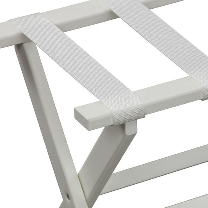 Portaequipajes plegable ecológico blanco con correas blancas
