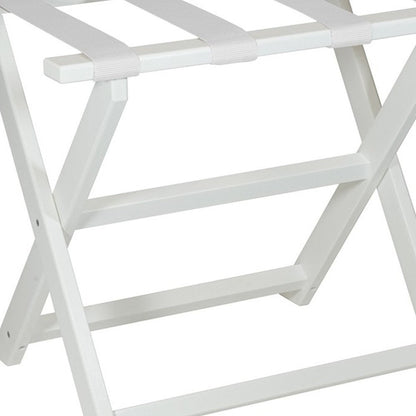 Portaequipajes plegable ecológico blanco con correas blancas