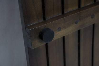 23" Dark Brown Teak Slat Non Slip Bath Mat