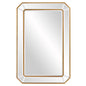 Espejo rectangular de hoja de oro con marco en ángulo