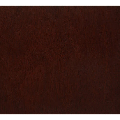 Cama Queen de madera maciza color Merlot con ocho cajones