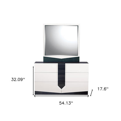 White And Grey Chest With 5 Drawer