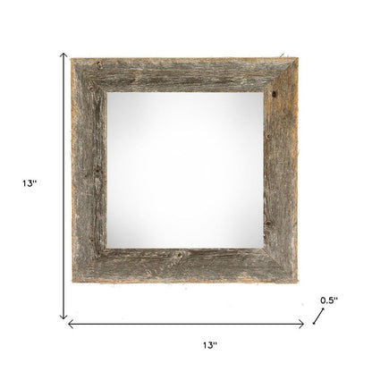 10" x 10" Gray Solid Wood Hanging Picture Frame