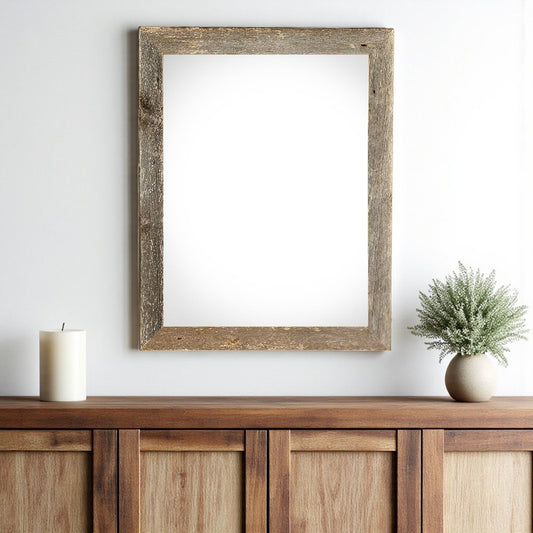 22" x 24" Gray Solid Wood Hanging Picture Frame