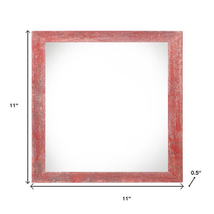 8" x 8" Red Solid Wood Tabletop Picture Frame