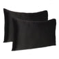 Juego de 2 fundas de almohada Queen de satén sedoso Black Dreamy