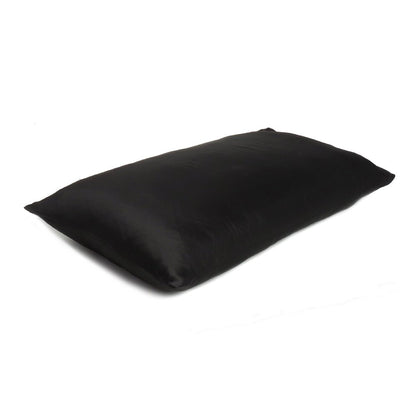 Juego de 2 fundas de almohada Queen de satén sedoso Black Dreamy