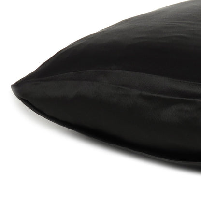 Juego de 2 fundas de almohada Queen de satén sedoso Black Dreamy