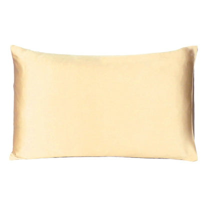 Juego de 2 fundas de almohada Queen de satén sedoso en amarillo pálido Dreamy