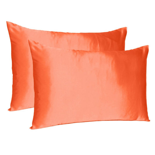 Juego de 2 fundas de almohada tamaño queen Poppy Dreamy de satén sedoso