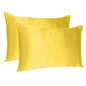 Juego de 2 fundas de almohada tamaño queen de satén sedoso Lemon Dreamy