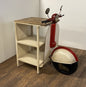 Mueble para scooter rústico en color rojo y vainilla