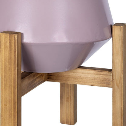 Pink Metal Hexagon Planter Box With Stand