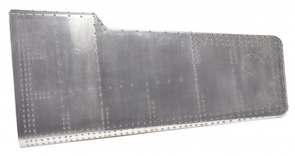 Escritorio de metal plateado de 68"