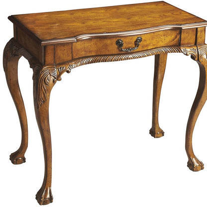Escritorio de madera maciza marrón de 35"