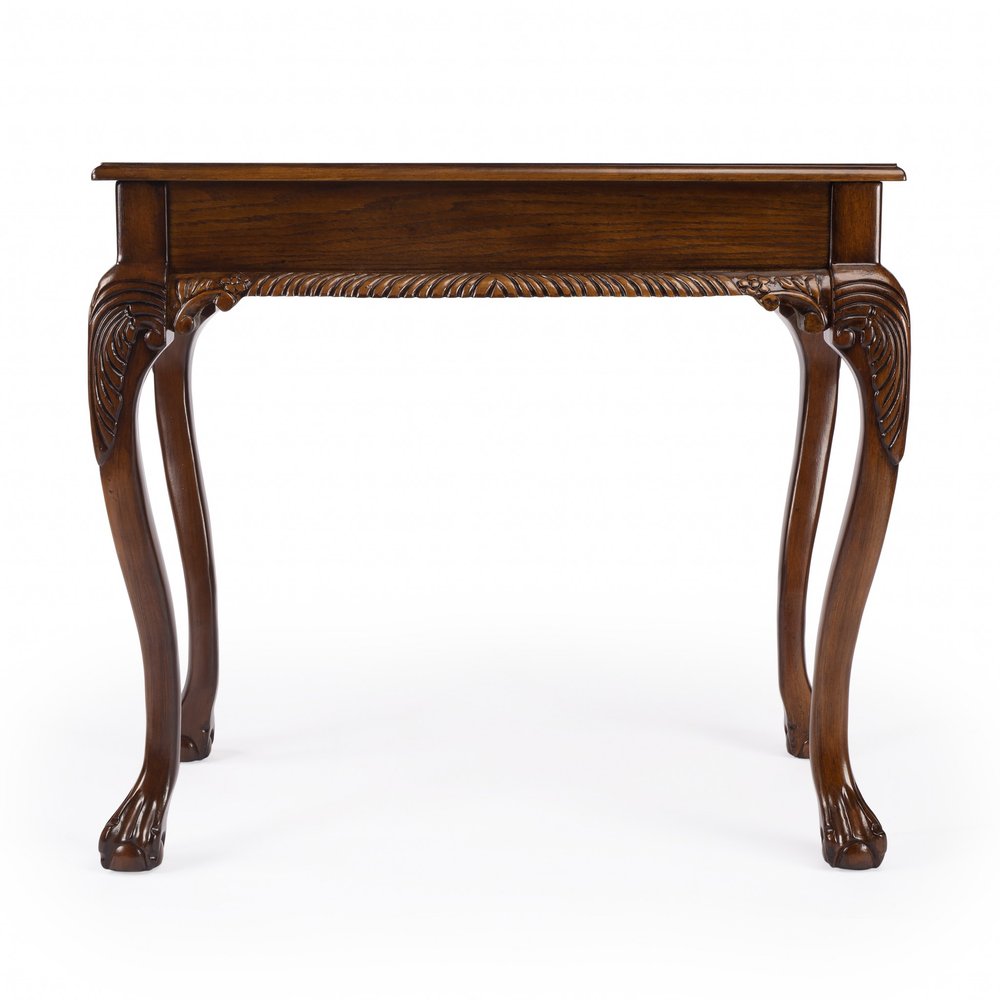 Escritorio de madera maciza marrón de 35"
