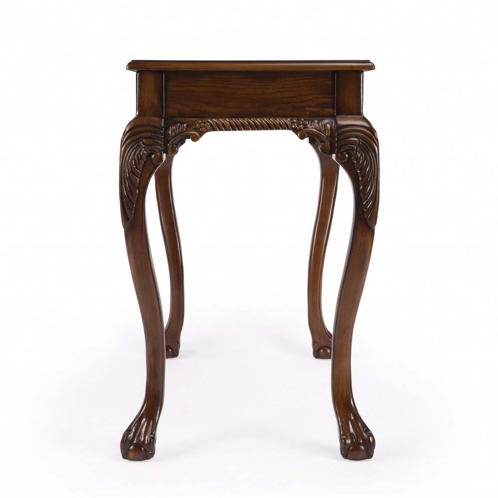 Escritorio de madera maciza marrón de 35"