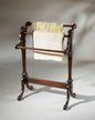 29" Deep Cherry Wood Blanket Stand