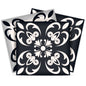 8" X 8" Black And White Quatro Peel And Stick Removable Tiles