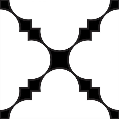 8" X 8" Black And White Tri Peel And Stick Tiles