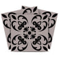 8" X 8" Black And White Orchid Peel And Stick Removable Tiles
