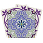 8" X 8" Vintage Purple And Taupe Mosaic Peel And Stick Removable Tiles