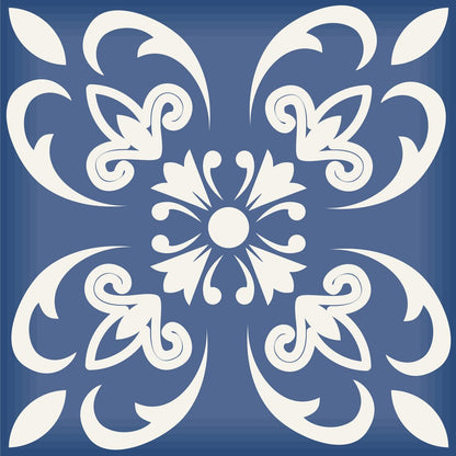 8" X 8" Wedgwood Blue And White  Peel And Stick Removable Tiles