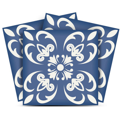 8" X 8" Wedgwood Blue And White  Peel And Stick Removable Tiles