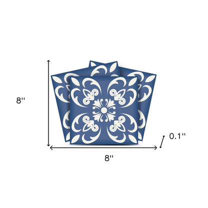 8" X 8" Wedgwood Blue And White  Peel And Stick Removable Tiles