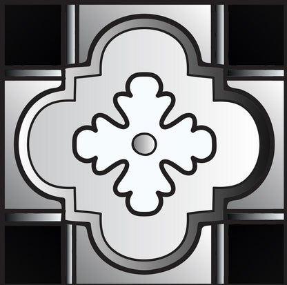 8" X 8" Black White And Gray Mosaic Peel And Stick Removable Tiles