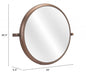 Industrial Gold Round Mirror
