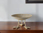 Cuenco redondo de metal dorado de 13" para centro de mesa