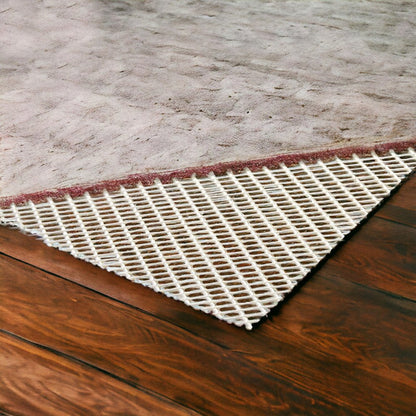 2' x 8' Ivory Striped Weave Non Slip Rug Pad