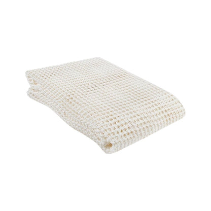 2' x 8' Ivory Striped Weave Non Slip Rug Pad
