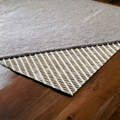 2' x 8' Ivory Striped Weave Non Slip Rug Pad