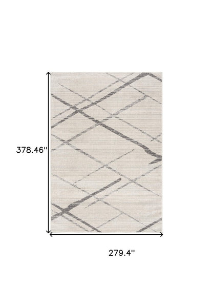 9' X 13' Gray Modern Abstract Pattern Area Rug