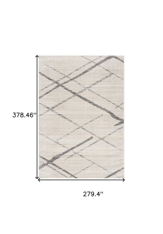 9' X 13' Gray Modern Abstract Pattern Area Rug