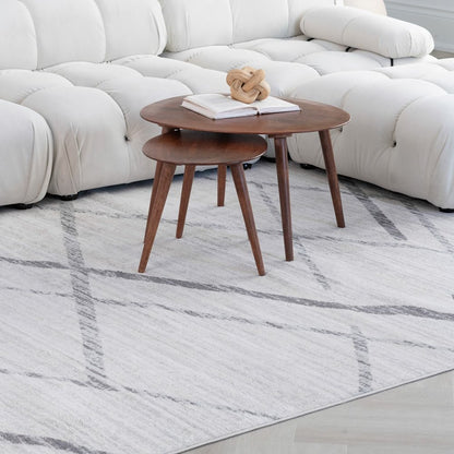 9' X 13' Gray Modern Abstract Pattern Area Rug