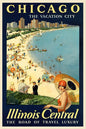 Vintage 1929 Chicago Vacation Travel Unframed Print Wall Art