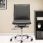 Gray and Silver Adjustable Swivel Faux Leather Rolling Executive Office Chair