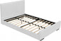 White Faux Leather King Bed Frame