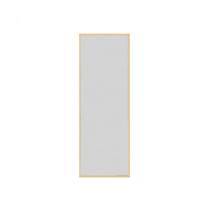 Espejo de pared de metal plateado de 64" con acento independiente