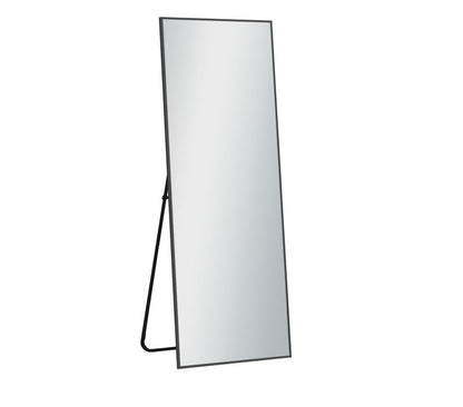 64" Silver Metal Freestanding and Wall Mount Accent Mirror