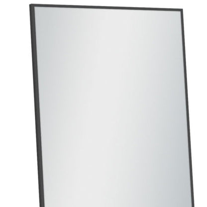 64" Silver Metal Freestanding and Wall Mount Accent Mirror